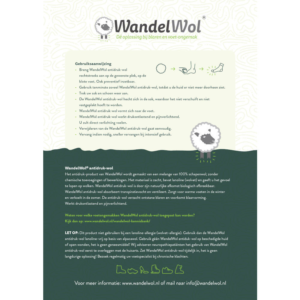 WandelWol Anti-druk Wol 40 gram