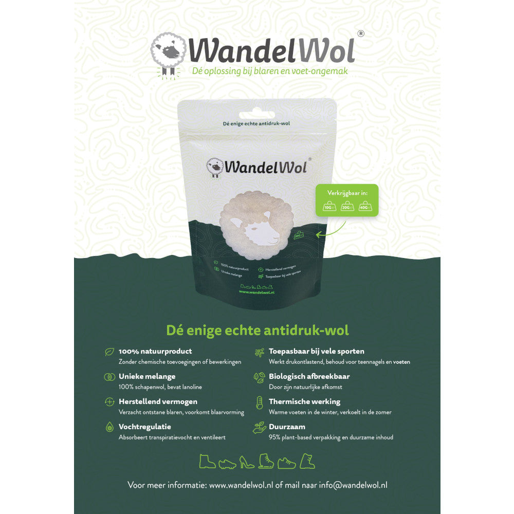 WandelWol Anti-druk Wol 40 gram