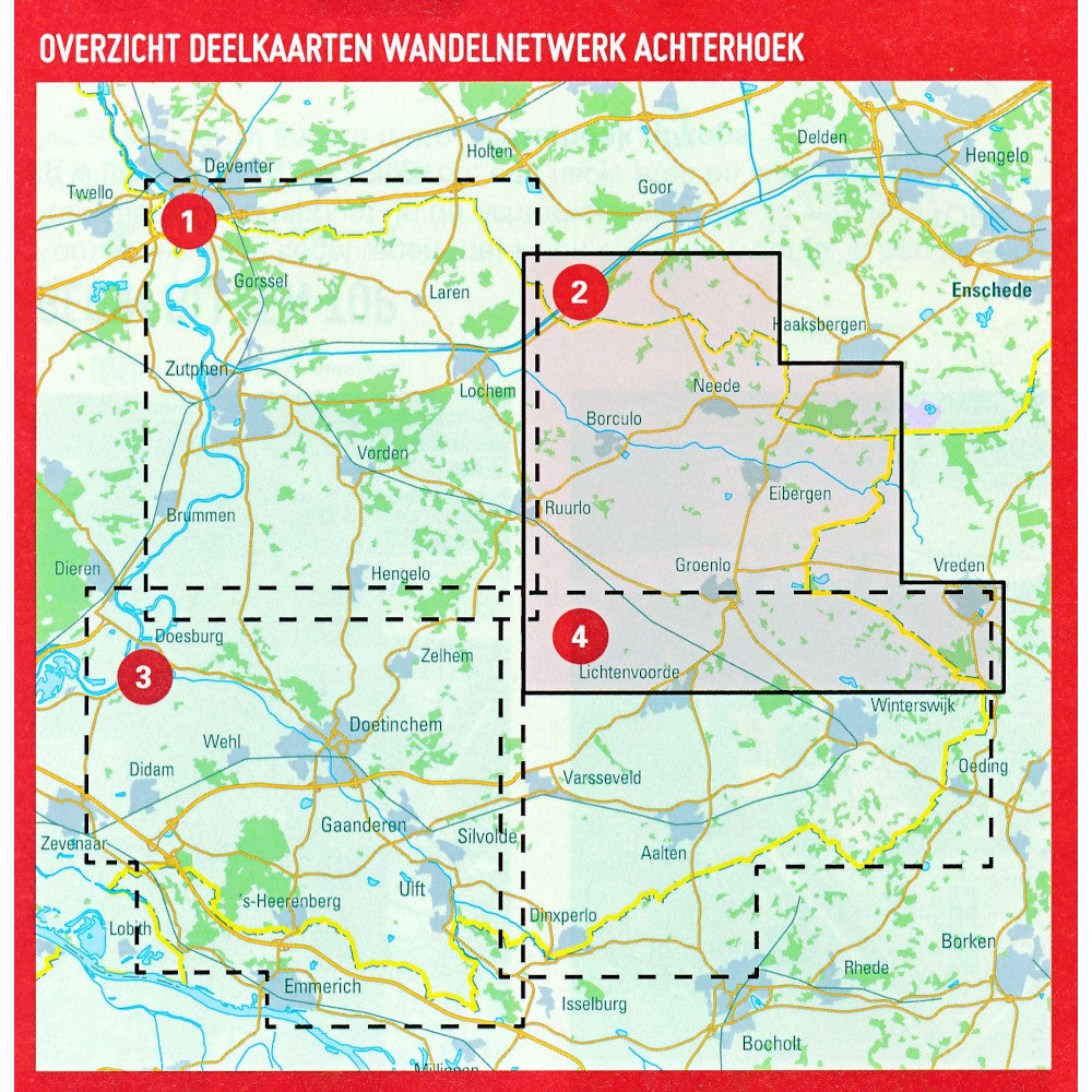 Achterhoek Wandelbox (compleet met alle 4 deelkaarten)