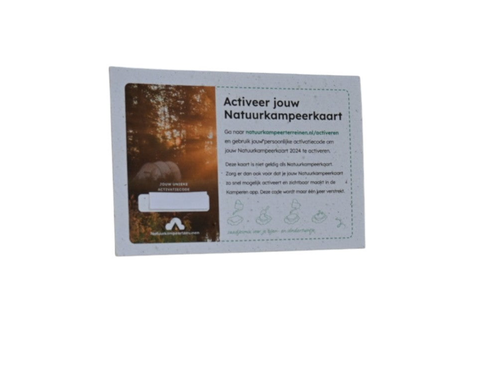 Natuurkampeerterreinen Activatiekaart